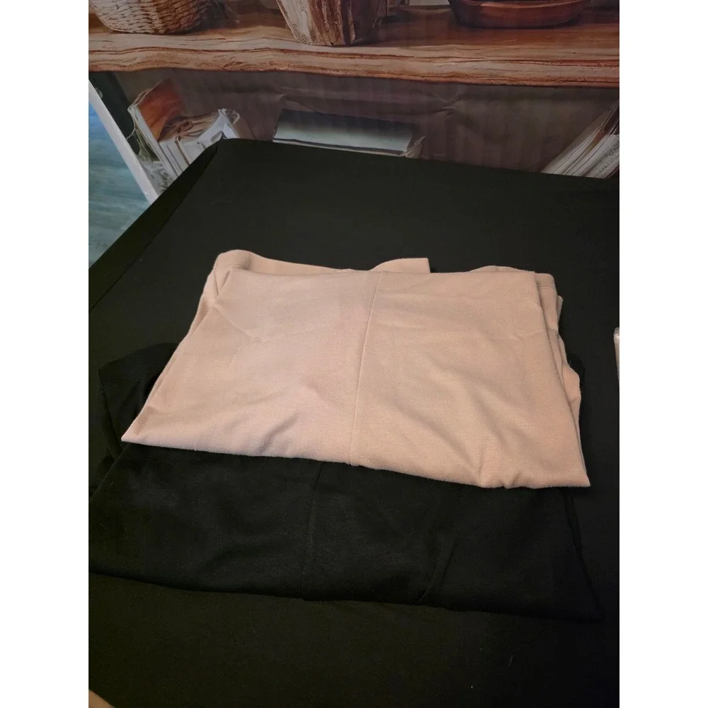 2 White Stag Woman Stretch Pants Bundle 3X 22W 24W Tan Black Pull On Trousers